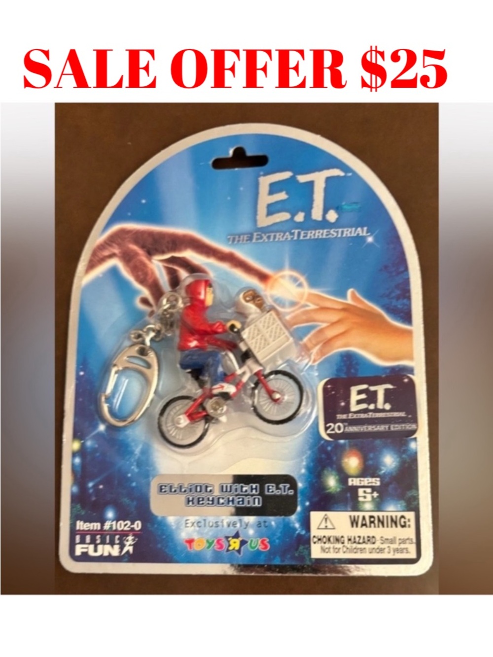 E.T. Extra-Terrestrial Movie 2002 Toys R Us Toy Keychain
